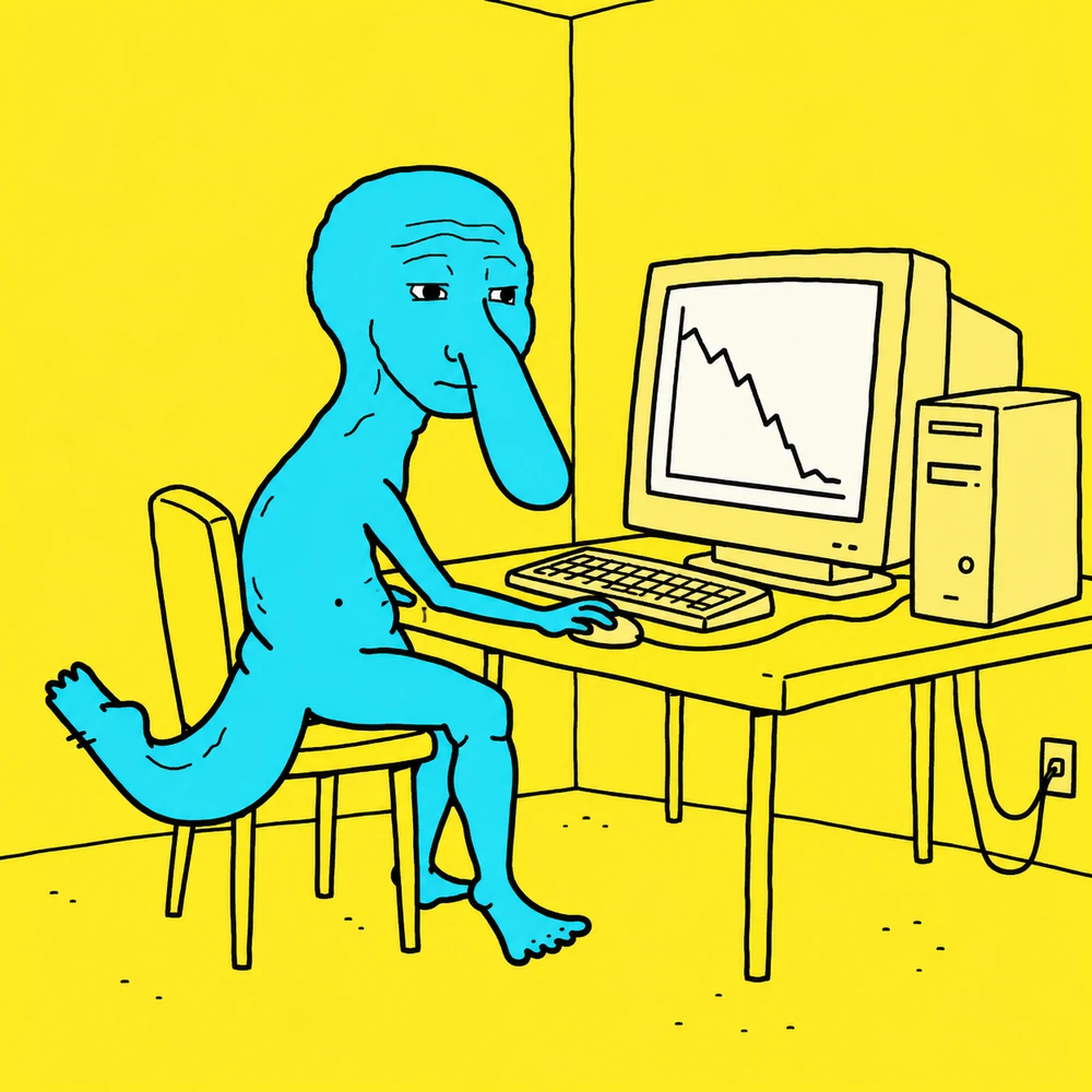 SPIRITJAK staring at a falling chart